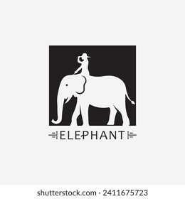 Elephant Logo and animal Vector Illustrator Design Template