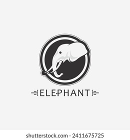 Elephant Logo and animal Vector Illustrator Design Template