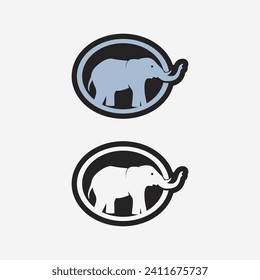 Elephant Logo and animal Vector Illustrator Design Template