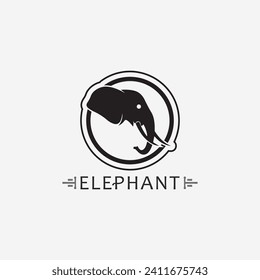 Elephant Logo and animal Vector Illustrator Design Template