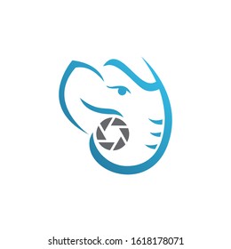 elephant logo and camera lens