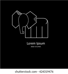 Elephant logo. Can be used for corporate design, icons, website etc