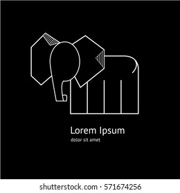 Elephant logo. Can be used for corporate design, icons, website etc