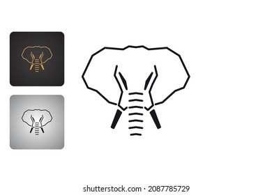 The elephant logo concept often used for business logos. Vector illustration