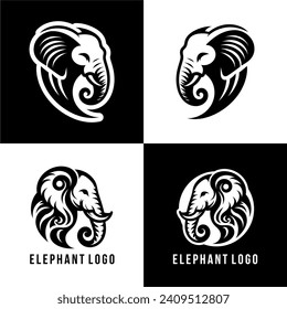 Elephant logo concept, elephant logo template design vector