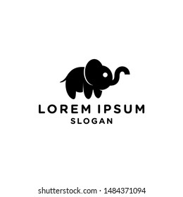 elephant logo cute cartoon icon design balloon simple funny