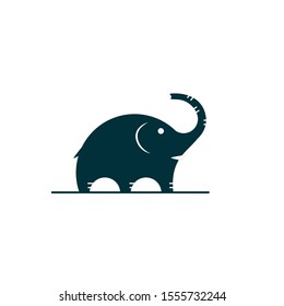 elephant logo. cute elephants.vector illustration, isolated background