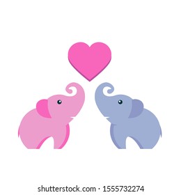 elephant logo. cute elephants.vector illustration, isolated background