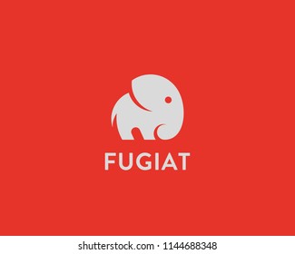 Elephant logo design. Animal vector logotype