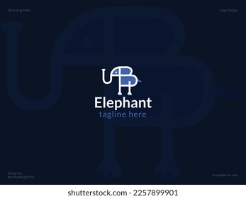 Elephant logo design animal logo design vector Free Vector