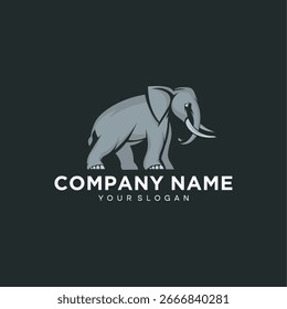 Elephant logo design concept premium vector template