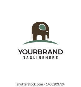 elephant logo design concept template vector