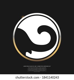 Elephant logo design concept for your illustration. animal silhouette symbol