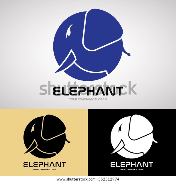 Elephant Logo Design Creative Media Business Stock Vector Royalty