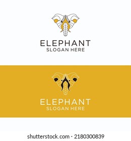 Elephant logo design icon template