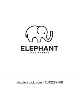 Elephant logo design icon vector