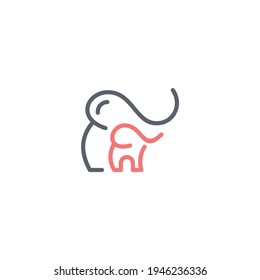 Elephant logo design icon vector concept template