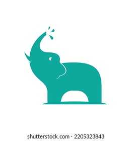 elephant logo design icon vector on white background