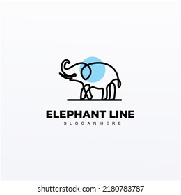 ELEPHANT LOGO DESIGN WITH LINE