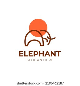 ELEPHANT LOGO DESIGN  WITH LINE