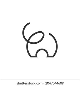 elephant logo design, elephant line art, sign logo outline