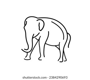 Elephant Logo Design Line Art