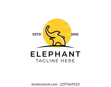 Elephant logo design. Modern elephant logo