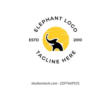 Elephant logo design. Modern elephant logo