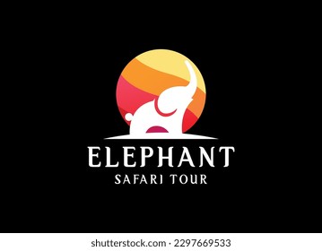 Elephant logo design. Modern elephant logo