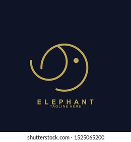 Elephant Logo Design with modern concept. Icon elephant vector