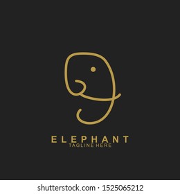 Elephant Logo Design with modern concept. Icon elephant vector