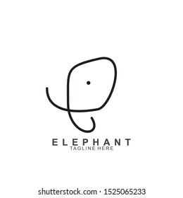 Elephant Logo Design with modern concept. Icon elephant vector
