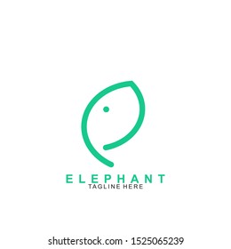 Elephant Logo Design with modern concept. Icon elephant vector