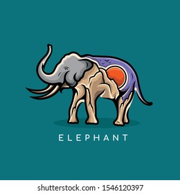 Elephant logo design modern concept 