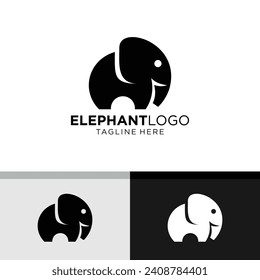 Elephant Logo Design. Simple and Modern. Vector illustration