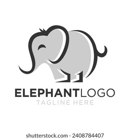 Elephant Logo Design. Simple and Modern. Vector illustration
