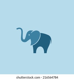 Elephant logo design template.