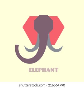 Elephant logo design template.