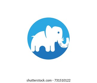 Elephant logo design template 
