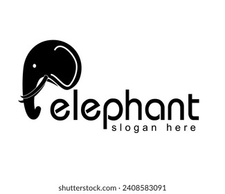 elephant logo design template 
head shadow