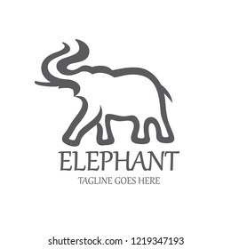 Elephant logo design template. Vector illustration