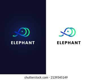 elephant logo design template vector
