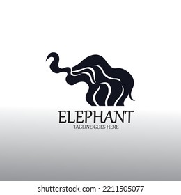Elephant logo design template. Vector illustration