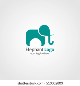 Elephant logo design template. vector illustration