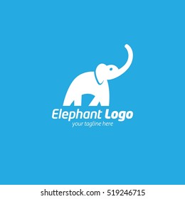 Elephant logo design template. vector illustration