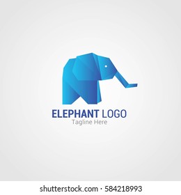 Elephant Logo Design Template. Vector Illustration