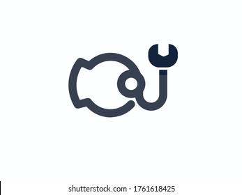 elephant logo design that the tip of its trunk forms a screwdriver