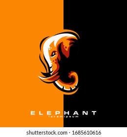 elephant logo design vector abstract illustrator