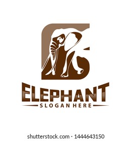 Elephant logo design vector. Animal logo template. Icon Symbol