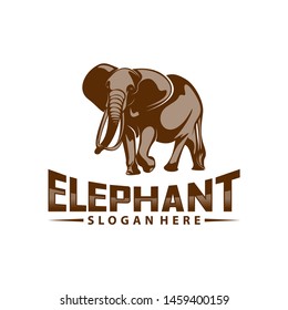 Elephant logo design vector. Animal logo template. Icon Symbol